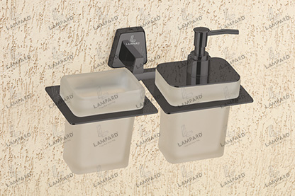 Tumbler Holder With Liquid Soap Dispenser